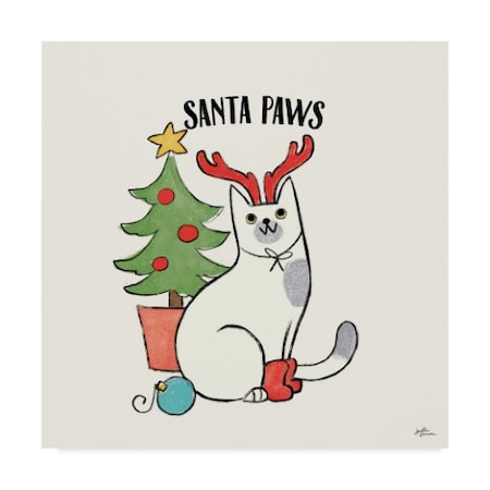 Janelle Penner 'Santa Paws V' Canvas Art,14x14